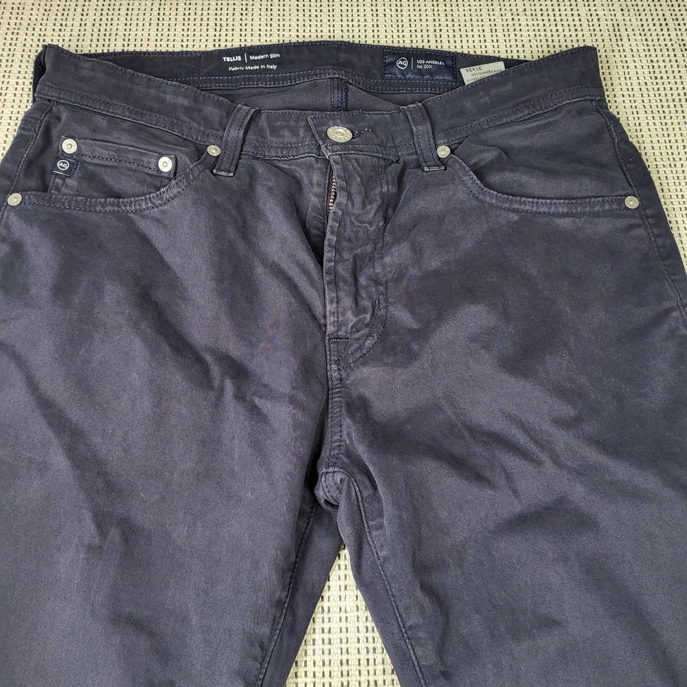 AG Adriano Goldschmied Tellis Jeans Mens 31x34 Blue Slim‎ Tapered Stretch